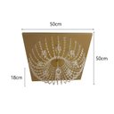 Ver imagem 4 de Plafon Lustre de Cristal Legitimo Quadrado 50cm Dourado