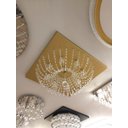 Ver imagem 5 de Plafon Lustre de Cristal Legitimo Quadrado 50cm Dourado