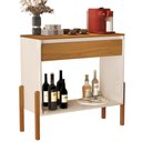 Ver imagem 2 de Aparador Barzinho Cantinho do Café Pés Modernos Madeira Lyba: Off White / Nature