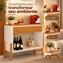 Ver imagem 3 de Aparador Cantinho do Café Líbano com Gaveta e Prateleira Off White Nature