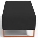 Ver imagem 7 de Kit 02 Puffs Decorativo Sala De Estar Cléo 90cm W01 Base Ferro Cobre Suede Preto - Lyam Decor