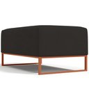 Ver mais imagens de Kit 02 Puffs Decorativo Sala De Estar Cléo 90cm W01 Base Ferro Cobre Suede Preto - Lyam Decor