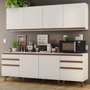 Ver imagem 1 de Armário de Cozinha Completa 240cm Branco Reims Madesa 02