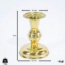 Ver imagem 4 de Castiçal Dourado de Latão Suporte 1 Vela Igreja 1 Bola 9cm