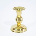 Ver imagem 6 de Castiçal Dourado de Latão Suporte 1 Vela Igreja 1 Bola 9cm