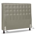 Ver imagem 1 de Cabeceira Cama Box Casal Queen Size Ciara 160cm Botonê com Frame Sintético Bege