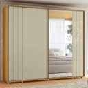Ver imagem 2 de Guarda Roupa Casal 278cm 2 Portas 4 Espelhos Mya Opala/cumaru Z10 - Mpozenato