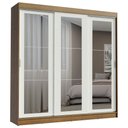 Ver imagem 2 de Guarda-roupa Casal Madesa Kansas 3 Portas de Correr de Espelho 3 Gavetas