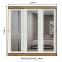 Ver imagem 3 de Guarda-roupa Casal Madesa Kansas 3 Portas de Correr de Espelho 3 Gavetas