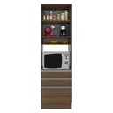Ver imagem 3 de Torre Quente Madesa Glamy 60 cm 1 Porta 3 Gavetas Rustic Cor:Rustic
