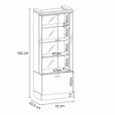 Ver imagem 4 de Sala de Jantar com Cristaleira e Buffet Aparador Diamante Cinamomo/Off White - PR Móveis