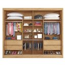 Ver imagem 3 de Guarda Roupa Casal 2 Portas de Correr 4 Gavetas Verona Plus - Mademarcs