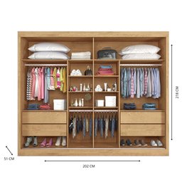 Guarda Roupa Verona Plus 2 Portas Mdf - Mademarcs - 4