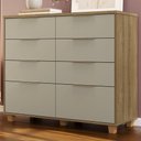Ver imagem 1 de Cômoda Quarto 121cm 8 Gavetas Delmont Nature/fendi V02 - Mpozenato