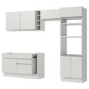 Ver imagem 3 de Armário de Cozinha Completa 290cm Branco Cristal Madesa 09