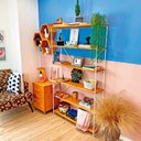 Ver imagem 2 de Estante Industrial de Ferro Ample 6 Prateleiras Carvalho e Branco