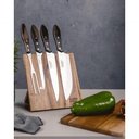 Ver imagem 4 de Jogo para Churrasco Tramontina com Laminas em Aço Inox e Cabos em Madeira Polywood Castanho 5 Peç
