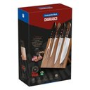 Ver imagem 1 de Jogo para Churrasco Tramontina com Laminas em Aço Inox e Cabos em Madeira Polywood Castanho 5 Peç