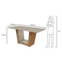 Ver imagem 3 de Mesa de Jantar Apogeu Lopas Amêndoa Off White 1,70 M