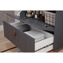 Ver imagem 3 de Bancada de Banheiro Balcão Milano 1 Porta e 1 Gaveta C/ Cuba 80cm Titanium/freijo - Mgm