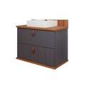 Ver imagem 4 de Bancada de Banheiro Balcão Milano 1 Porta e 1 Gaveta C/ Cuba 80cm Titanium/freijo - Mgm