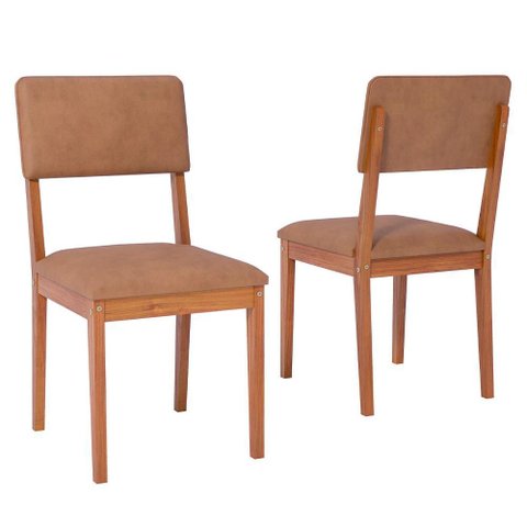 Cadeiras Jantar Madeira Maciça 2un Sabiá Madeira/kaki