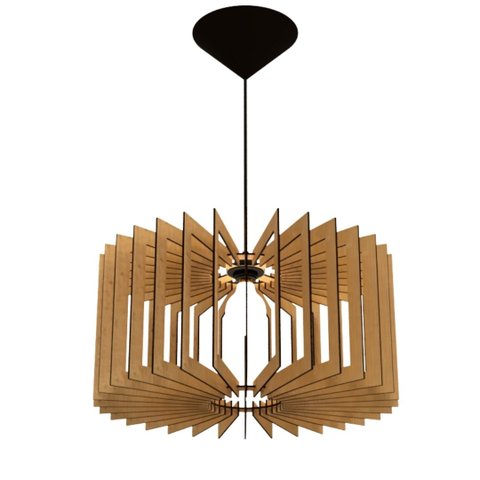 Luminária Teto tipo Pendente SALAMANCA MDF - Completa