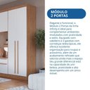 Ver mais imagens de Guarda-Roupa Modulado 2 Portas 3 Gavetas com Cabideiro Infinity Marrom/Cedro/Branco