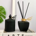 Ver imagem 6 de Vela Aromática Perfumada Bamboo Pote Vidro Luxo 180g Cera de Coco