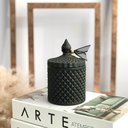 Ver imagem 1 de Vela Aromática Perfumada Bamboo Pote Vidro Luxo 180g Cera de Coco