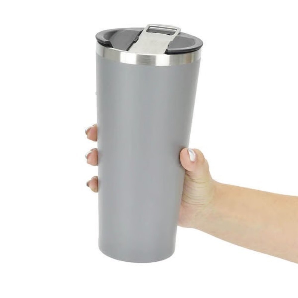 Copo Térmico a Vácuo Personalizavel Café Cerveja Inox 730ML:Cinza - 3