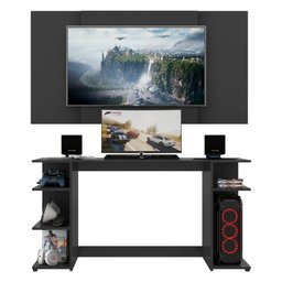 Mesa Gamer com Painel TV 65" Multimóveis Guilda FG3585 Preta - 5