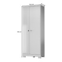 Ver imagem 4 de Guarda-Roupa Solteiro com 2 Portas e Chave 70,5cm Multimóveis CR35679 Branco