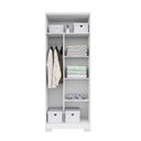 Ver imagem 5 de Guarda-Roupa Solteiro com 2 Portas e Chave 70,5cm Multimóveis CR35679 Branco