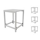 Ver imagem 1 de Kit 4 Banquinhos Industrial Mônaco Ferro Branco Tampo Branco