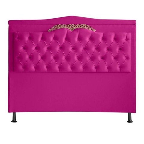 Cabeceira de Cama Box Madri Casal Queen 160cm Suede Rosa Pink