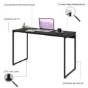 Ver imagem 4 de Mesa de Escritório Studio 120 cm Yescasa Preto/Ônix