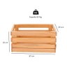 Caixote Organizador Grande 47x30cm em Madeira Maciça Pinus Natural - 4