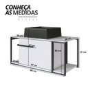 Ver imagem 3 de Gabinete para Banheiro Suspenso Industrial com Cuba Ametista Preta Branco