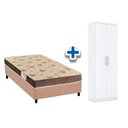 Ver imagem 1 de Cama Box Solteiro CRC + D33 Orthoflex + Armário Multiuso Margarida Branco