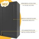 Ver imagem 5 de Cozinha Modulada 4 Peças 1 Balcão com Tampo 3 Aéreos 100% MDF com Rodapé Bari