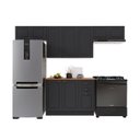 Ver imagem 2 de Cozinha Modulada 4 Peças 1 Balcão com Tampo 3 Aéreos 100% MDF com Rodapé Bari