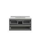 Ver imagem 6 de Conjunto Gabinete para Banheiro Suspenso com Cuba e Espelheira com Nicho em MDF 82cm Prime Yescasa Cimento Cinza