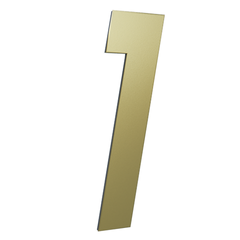Número 130mm Garbo Font - Ouro Escovado 1