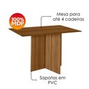Ver imagem 4 de Mesa de Jantar Tampo sem Vidro 4 Lugares 120x90 cm Helo Carvalho Poliman