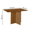 Ver imagem 3 de Mesa de Jantar Tampo sem Vidro 4 Lugares 120x90 cm Helo Carvalho Poliman