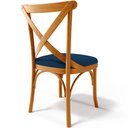 Ver imagem 2 de Kit 04 Cadeiras para Sala de Jantar e Estar Living Estofada Ávila L02 Suede Azul Marinho - Lyam