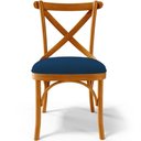 Ver imagem 4 de Kit 04 Cadeiras para Sala de Jantar e Estar Living Estofada Ávila L02 Suede Azul Marinho - Lyam