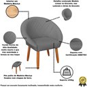 Ver imagem 2 de Poltrona Sofisticada para Sala Moderna Tecido Corano Premium Pés Palito