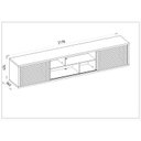 Ver imagem 4 de Rack Suspenso para TV até 75 Polegadas 220cm em BP Porta Reflecta Multiverso 